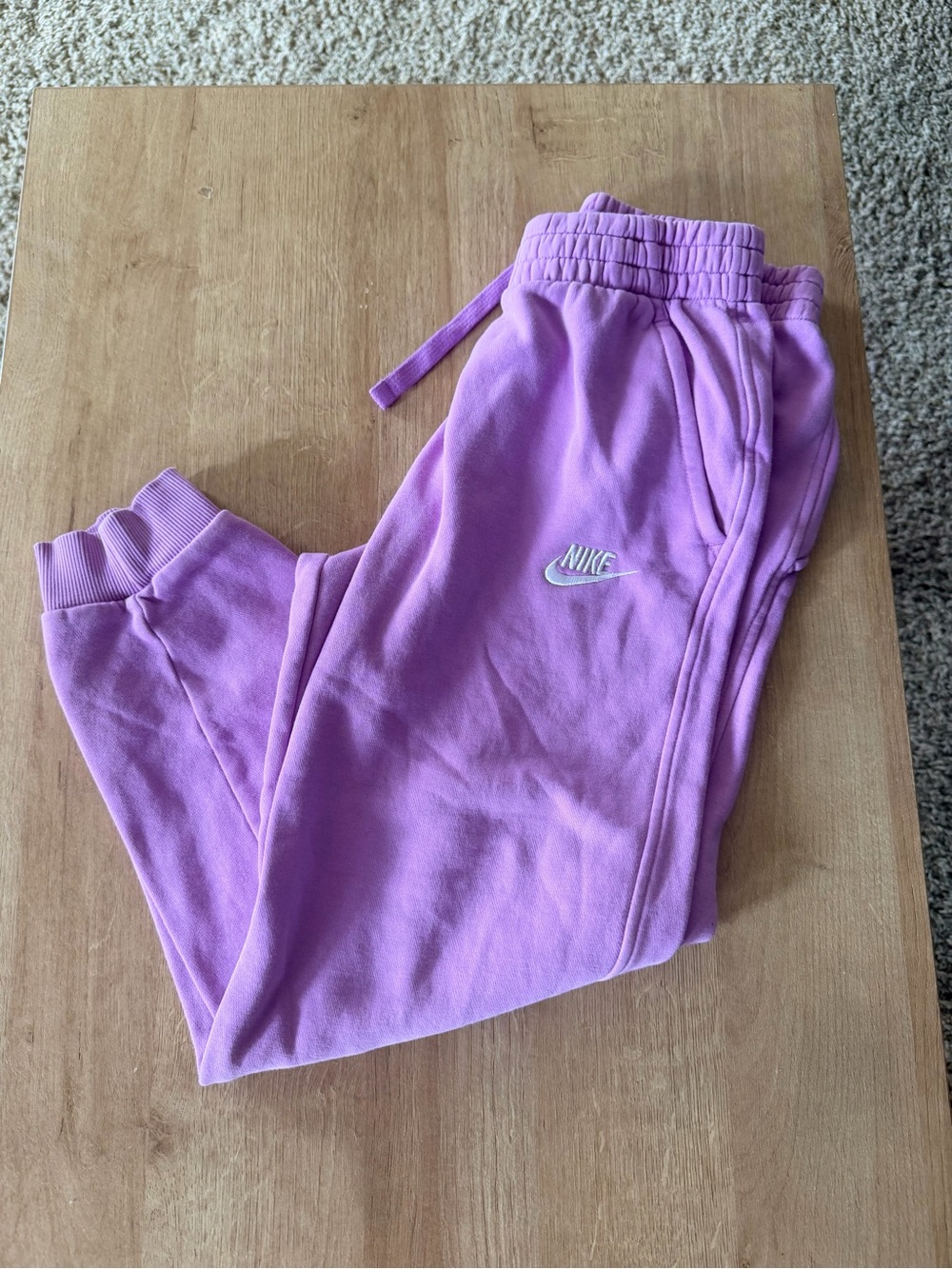 Nike Girls' Lavender Purple Fleece Joggers